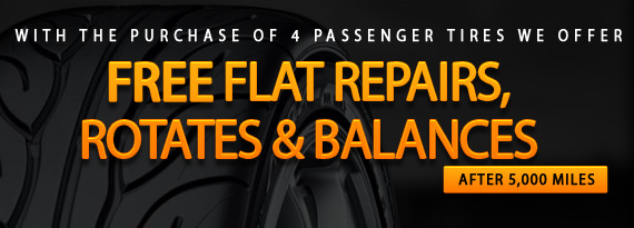 Free Flat Repairs, Rotates & Balances